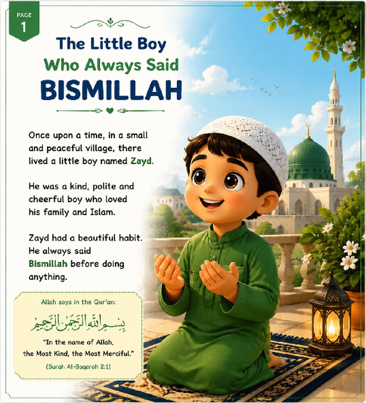 The Little Boy Who Always Said Bismillah page 1
