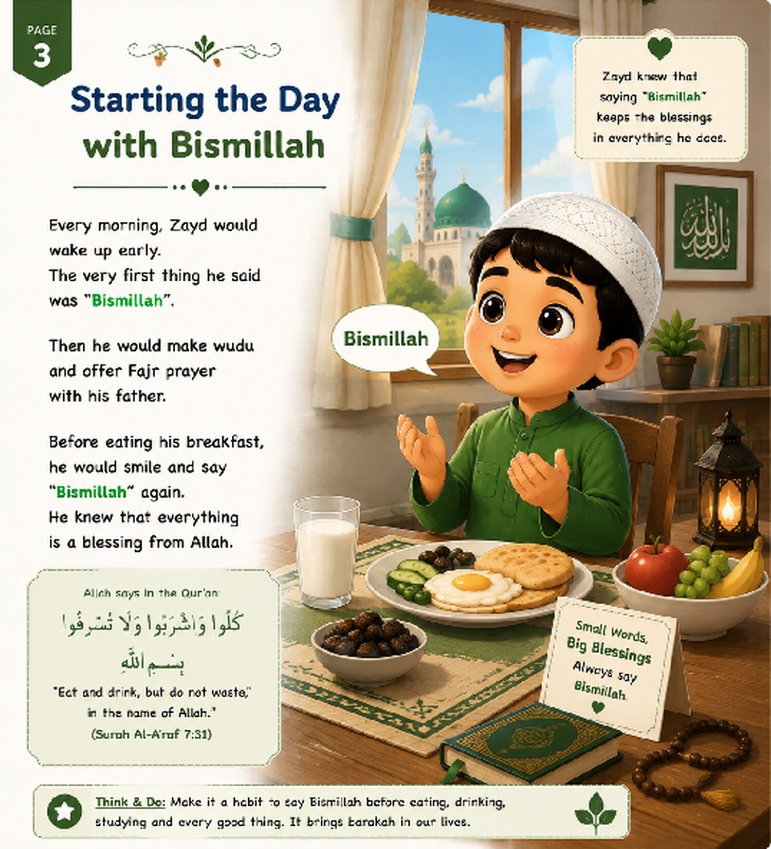 The Little Boy Who Always Said Bismillah page 3