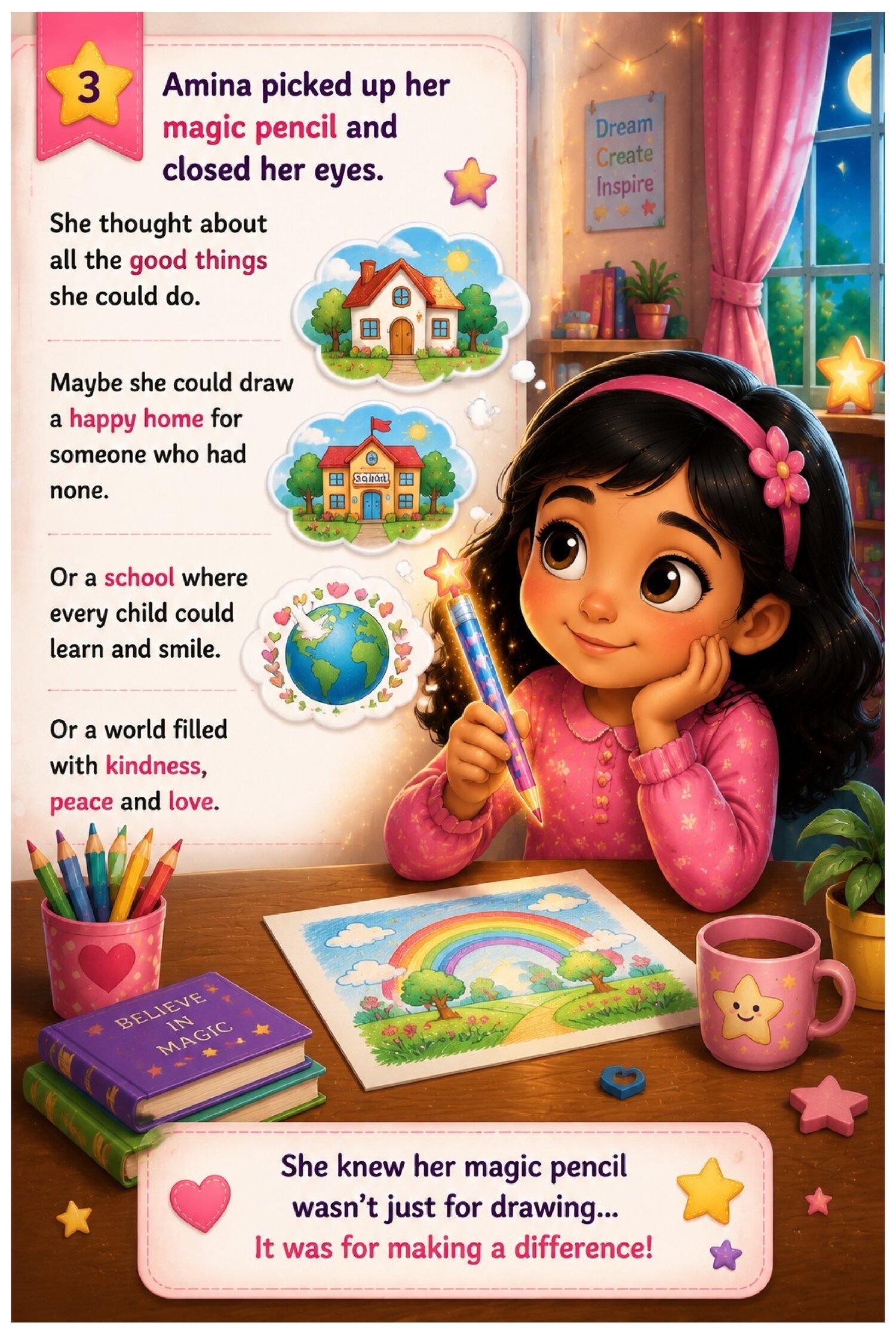Amina and the Magic Pencil page 3
